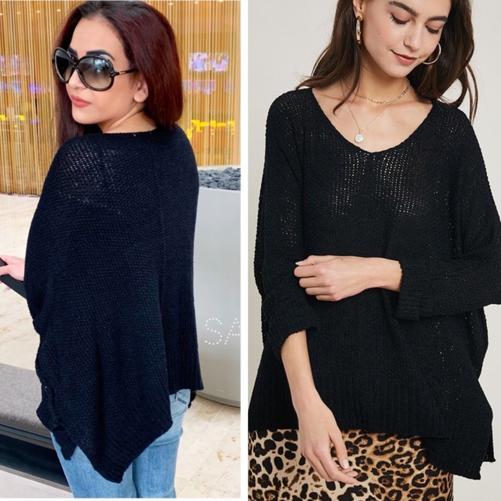 Timeless!! Amazing Cozy Knit Hi-Low Netted Sweater - Picture 1 of 4